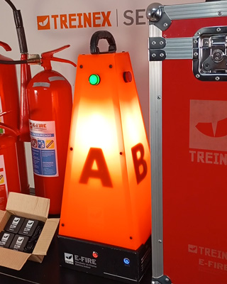 Simulador de chama elétrica indoor E-FIRE Treinex