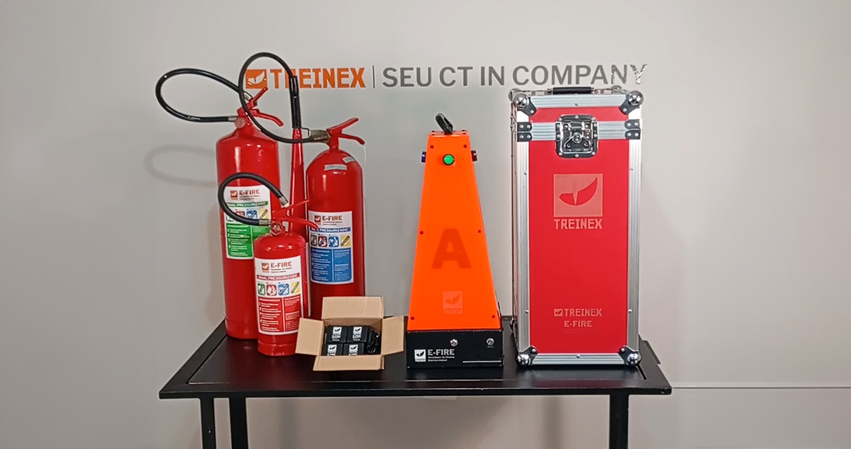 Simulador de chama elétrica indoor E-FIRE Treinex